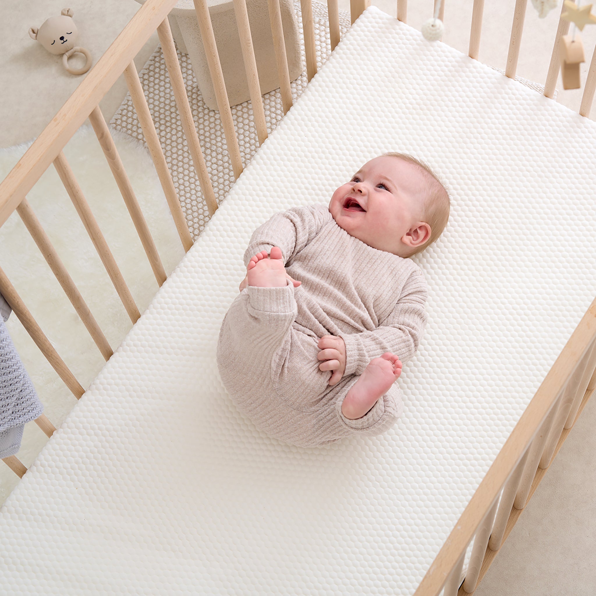 Tiny Dreamer Deluxe™ - Coconut Coir & Pocket Sprung Cot Mattress (120 x 60cm) - The Tiny Bed Company™